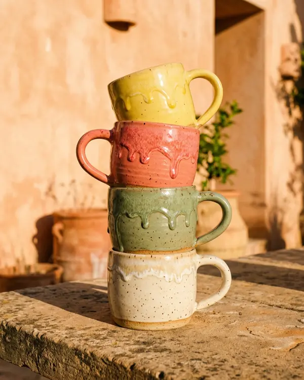 Drip Glaze Mug Set